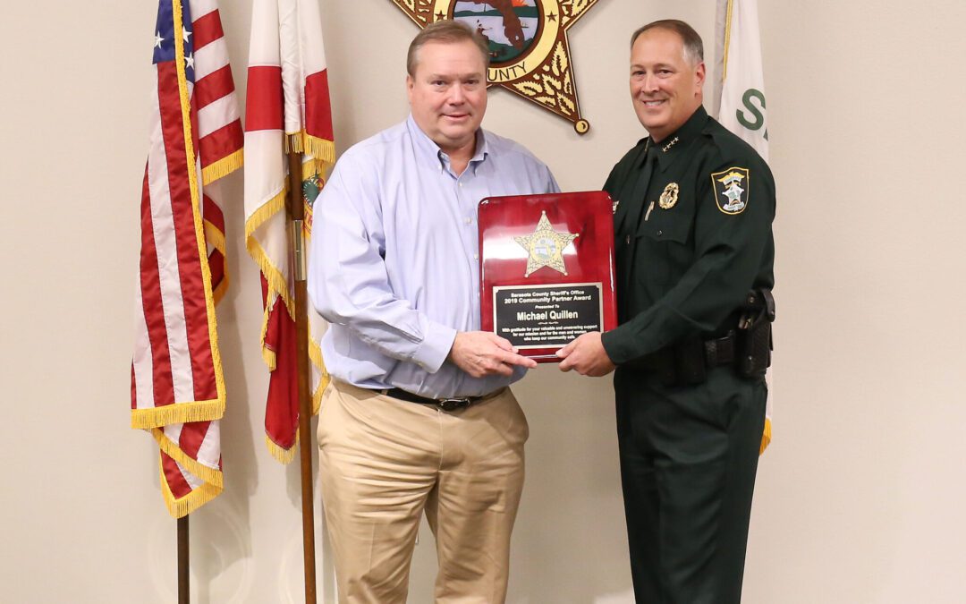 GHG’s Quillen awarded inaugural Sarasota Sheriff’s office Community Partner award