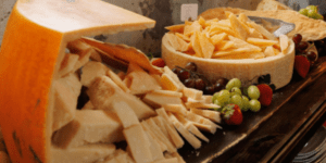 Cheese display and catering spread at Gecko’s Grill & Pub